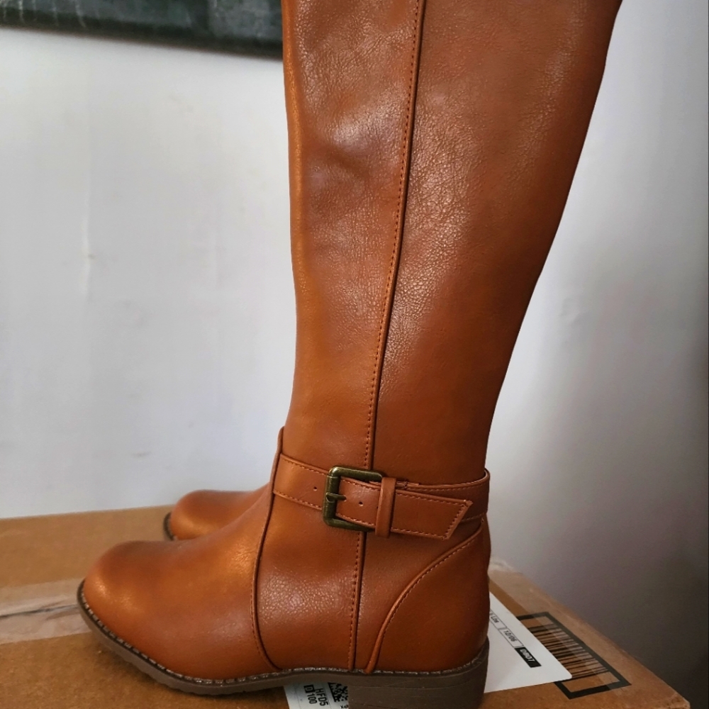 Girls Brown Riding Boots - Picture 2 of 6